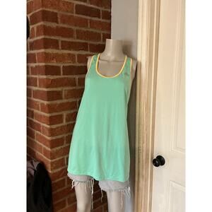 Adidas Fitted Racerback Tennis Dress XL Fitted Mint Climacool Keyhole Back